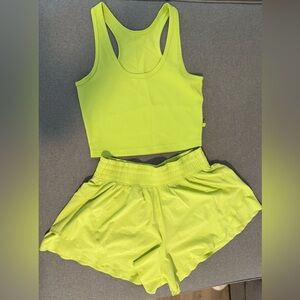 Lululemon Athletica Lime Green Activewear Set - Brand New